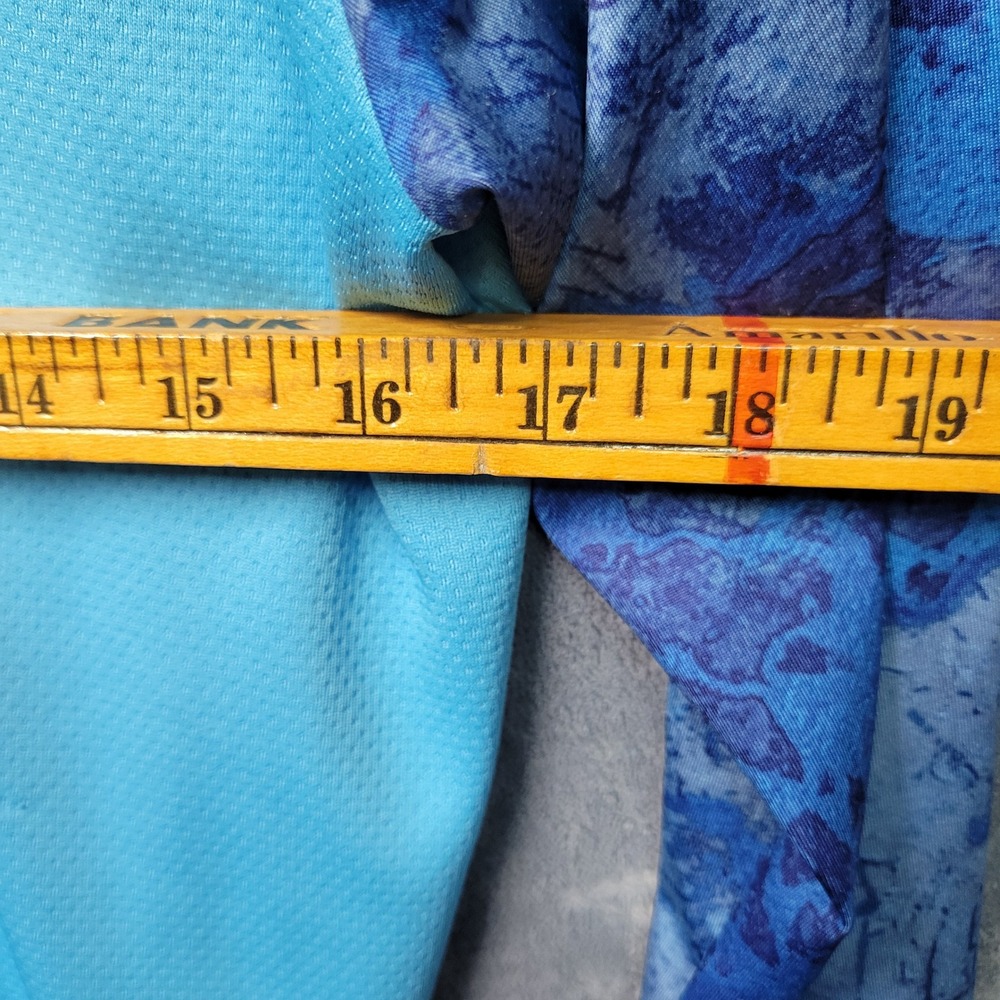 Habit Mens Medium Blue Quarter Zip‎ Long Sleeve Solar Factor Shirt - Picture 7 of 8